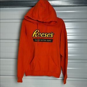 Hershey Reese’s Orange Sweatshirt Hoodie Classic Pullover M